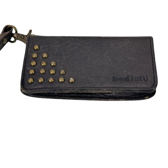 Bed Stu Wristlet Fold Wallet Women's Leather Distressed Brown Small Western - Picture 9 of 12